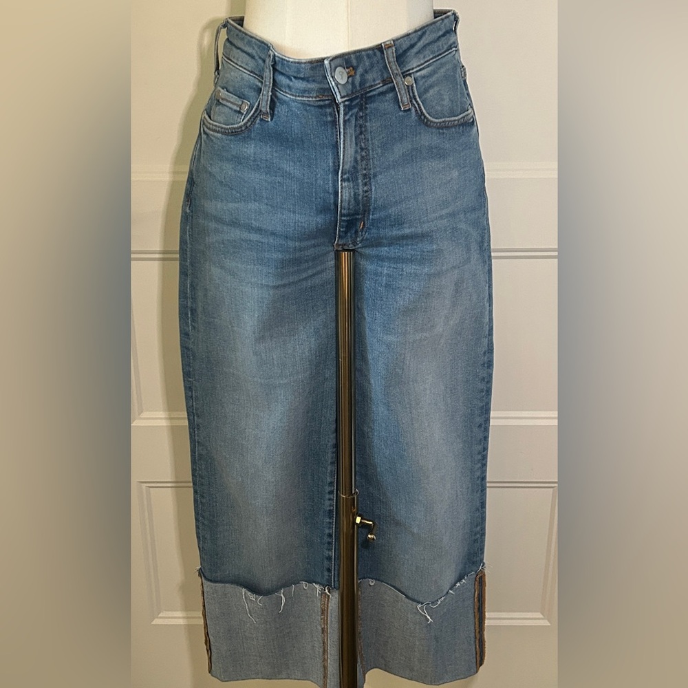 The Scotty Cuffed High-Rise Straight-Leg Jeans by Pilcro sz27P